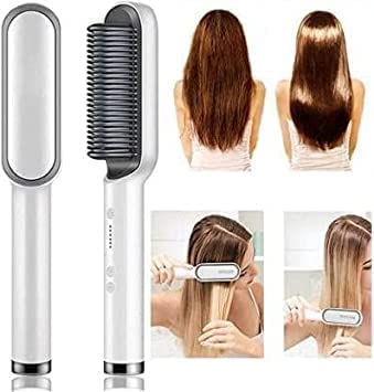 Hair Straightener Brush – Smooth & Straight in Minutes 5 Temperature Control