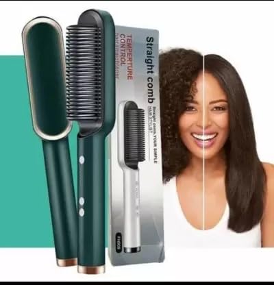 Hair Straightener Brush – Smooth & Straight in Minutes 5 Temperature Control