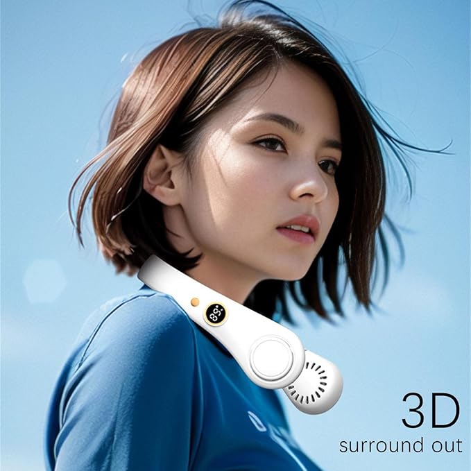 Neckband Air Cooler – Hands-Free Cooling Anywhere
Rechargeable Bladeless Fan for Summer Comfort