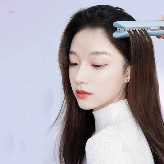 2-in-1 Hair Curler & Straightener – Dry/Wet Styling Tool Smooth, Curl & Volume Anytime at Home