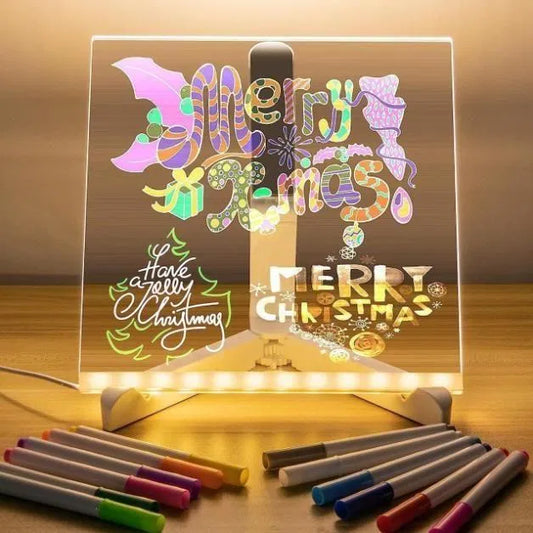3D LED Writing Board – Glow Your Messages Instantly Write, Draw & Display with Bright Acrylic Light
